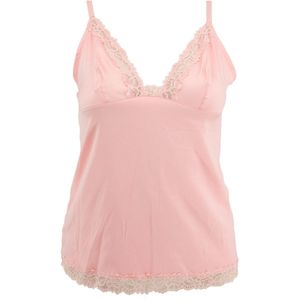 Guy de France - Top satijn uni - roze - L