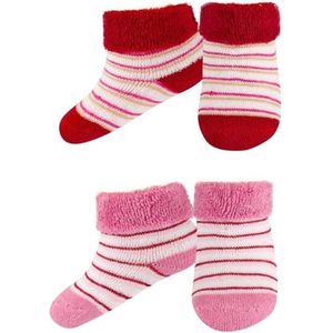 Babysokken - 2 paar - Gestreept - Geschenk - Badstof - 0-6 maanden