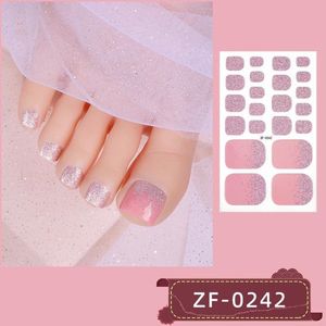 Prachtige Teen NagelStickers/ 1 vel , 22 tips/ Manicure Feet Nail stickers,Nageldecoratie,Nagellak,Plaknagels / Nail stickers Roze metallic