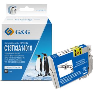G&G 603 XL Inktcartridge Geschikt voor Epson 603 603XL -Zwart - Hoge Capaciteit