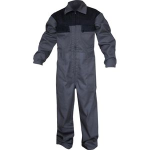 Basic Line Kinderoverall Sedan Zementgrau/Schwarz-98/104