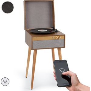 Auna Berklee TT Case Rlatenspeler - Riemaandrijving - 33⅓ en 45 tpm - Stereoluidspreker - Hout