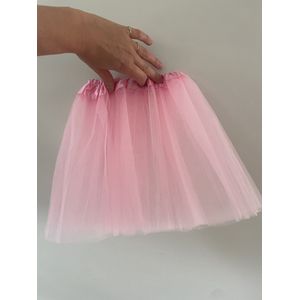 Tule tutu rok meisje - licht roze - prinses - verkleden - ONE SIZE 2-8 jaar
