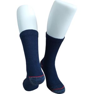 WeirdoSox – Werksokken met versterkte hak en teen en comfortabele badstof voet – Navy - 4 paar - Maat 39/42