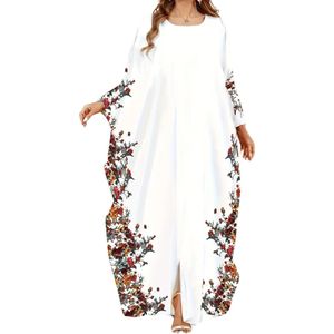 Bovista Islamitische Kleding - Djellaba Dames - Moslim Kleding - Arabisch Dames Kaftan - Alhamdulillah - Wit