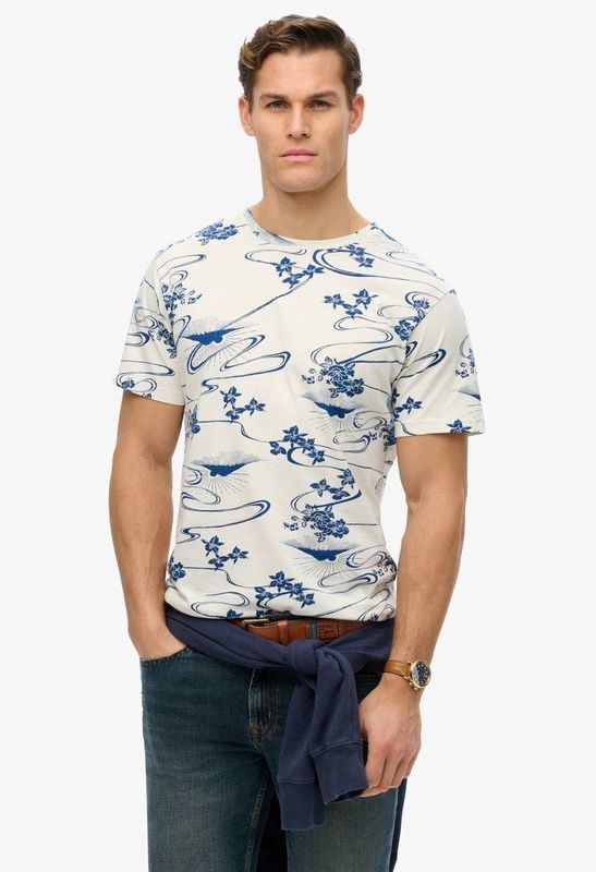 Superdry - Classic Essential T-shirt met print - Heren - T-shirts