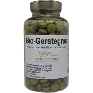 Herbes D'elixir - Gerstegras - 300 Tabletten - Bio - 400 mg per Tablet