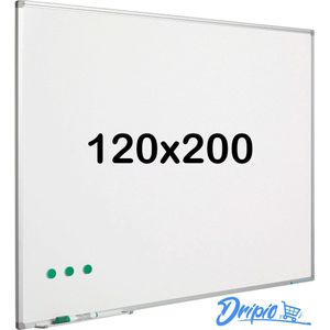 Whiteboard geëmailleerd staal - Wit - Magnetisch - 120x200 cm - Dripio