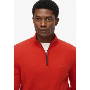 Superdry - Wool Blend Half Zip Jumper - Vermillion Orange Marl - Trui