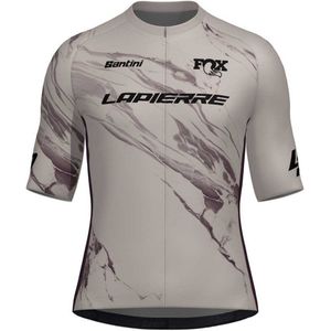 Santini Lapierre 2025 Korte Mouw Wielertrui Grijs M Man