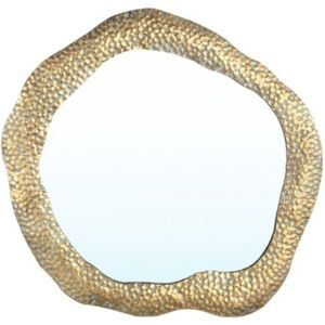 Spiegel - Spiegels - Wandspiegel - Industriële Spiegel - Design Spiegel - Industrieel - Spiegel Rond - Goud - 65 cm breed