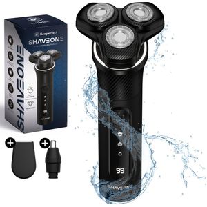 Beeperfect® Scheerapparaat voor Mannen - Trimmer en Neustrimmer - Nat & Droog Scheren - Elektrisch Scheerapparaat - Scheren - 3 Opzetstukken