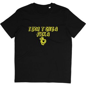 Grappig T Shirt Met Quote: I Don't Give a Fuck a Duck - Zwart - Maat 3XL