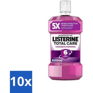 Listerine – Mondwater – Total Care – Tandbescherming – 500 ml - Bulkverpakking - 10 stuks