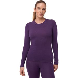 DANISH ENDURANCE Thermo Shirt met Lange Mouwen voor Dames - van Merino Wol - Paars - L.
