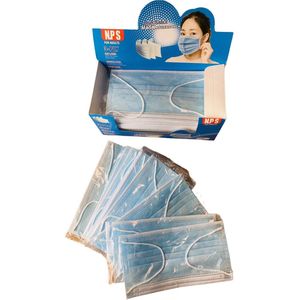mondkapje van hoge kwaliteit 50 stuks wegwerp mondmasker 3 laags blauw per 1 masker verpakt zeer hygiënisch mondmasker 50 stuks