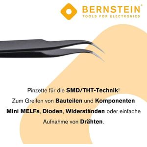ESD SMD Pincet 120 mm - Roestvrij Staal met 40° Hoek - Antimagnetisch en Zuurbestendig