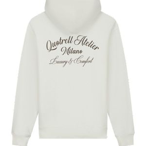 Quotrell - ATELIER MILANO HOODIE - OFF WHITE/BROWN - L