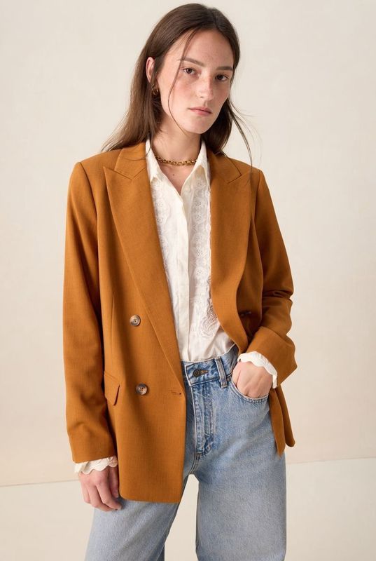 Sissy-Boy - Bruine double breasted blazer