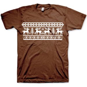 Hybris Scandinavian Christmas T-Shirt SH-1-15491-H14-8 Brown-S