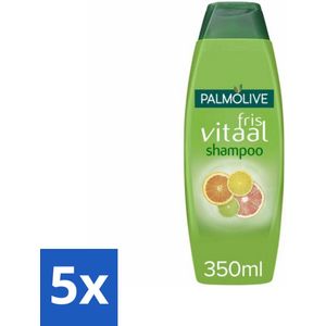 Palmolive - Shampoo - Fris Vitaal - Citrus - Ontspannend & Fris - 350 ml - Bulkverpakking - 5 stuks
