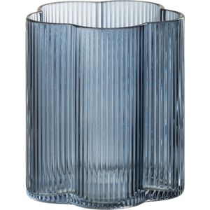 J-Line drinkglas Fiore - glas - donkerblauw - 12 stuks