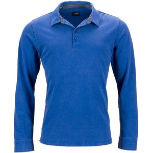 James and Nicholson Heren Polo met lange mouwen (Royal Blue/Navy)