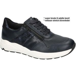 Solidus - Sneakers - Donker Blauw - Vitello/Nappa Stretch