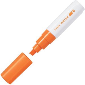Pilot Pintor Oranje Verfstift - Brede marker met 8,0mm beitelpunt - Inkt op waterbasis - Dekt op elk oppervlak, zelfs de donkerste - Teken, kleur, versier, markeer, schrijf, kalligrafeer…