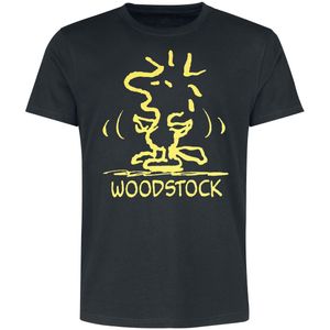 Peanuts Woodstock Heren T-shirt - zwart - M