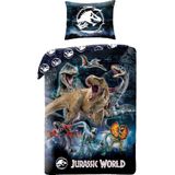 Jurassic World Dekbedovertrek, Nubar - Eenpersoons - 140 x 200 + 70 x 90 cm - Polyester