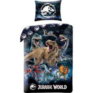 Jurassic World Dekbedovertrek, Nubar - Eenpersoons - 140 x 200 + 70 x 90 cm - Polyester