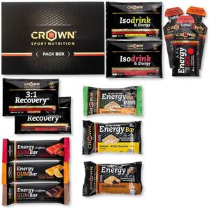 Crown Sport Nutrition - Endurance Tester Pack - Bidon 750 ml - 6 Energy Bars