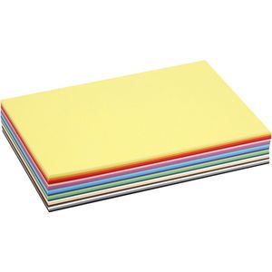 Gekleurd karton, A4 210x297 mm, 180 gr, 300 div vellen, diverse kleuren
