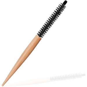 Mini Runde Haarbürste - Kam Set - Hoofdmassage Volumen Styling Voor Kort Haar - 1 Stuk - Zwart