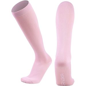 KANGKA® Compressiekousen Maat 39-42 (L/XL) - Lichtroze - Steunkousen voor Zittend en Staand Beroep - Reissokken - Compressie sokken voor Hardlopen, Wandelen, Vliegtuig