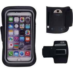 BestCases.nl IPhone 12 Mini Universele Zwart Sport Armband Neopreen Medium
