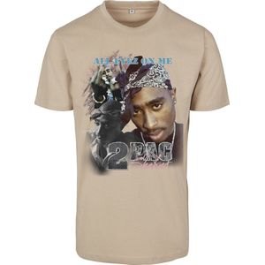 Heren - Mannen - Menswear - Dikke kwaliteit - Streetwear - Urban - Modern - HipHop - Oldschool - 2Pac - Tupac - Retro - GOAT - Legend - Portraits zand