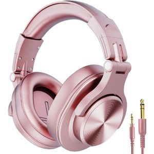 Bluetooth Koptelefoon Over Ear Met Microfoon - Tot 72 Uur - Draadloze Koptelefoon 40 Mm Drivers - Stereo Bass Koptelefoon - Opvouwbaar Voor E-Drum Piano Gitaar AMP-Ontvangst En Monitoring - Roségoud