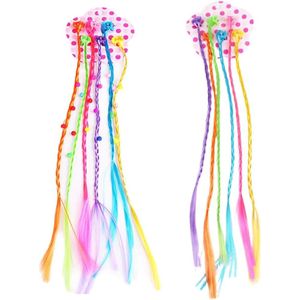 Pack van 24 Gekleurde Haarextensions - Kleurrijke Clips - Haaraccessoires voor Meisjes en Kinderen - Haarstrengen voor Snap-On