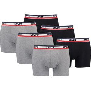 BOXERS 6-pack Levi's Sportswear Logo herenboxershorts, ondergoed gemaakt van biologisch katoen