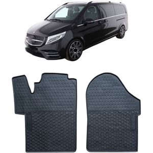Auto rubberen vloermatten zwart premium set voor Mercedes V-Klasse W447 uit 2014