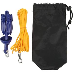 Blauwe Aluminium Ankerset - Opvouwbaar Bootkajakanker met Geel Touw - Fisherman Feedback nodig .