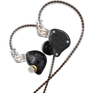 KZ ZS10 Pro - In-Ear Monitor - IEM - met HiFi Geluid - Dynamische Drivers - Metaal Design - Incl Kabel & Eartips - Zwart