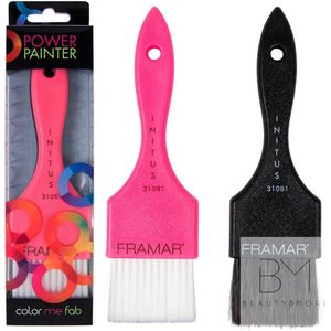 FRAMAR - Haarverfkwastenset - Zwart en Roze - Haarverfaccessoires - Verpakking van 2 Stuks