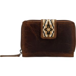 Hide & Stitches Next Navajo Portemonnee - Bruin - 100% Leer