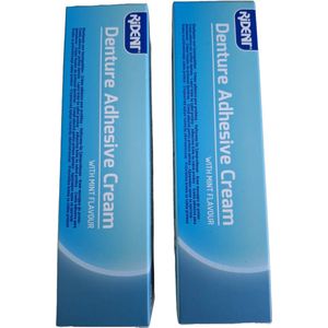 2x Kleefpasta voor kunstgebitten - Mintsmaak - Zonder zink - 40g