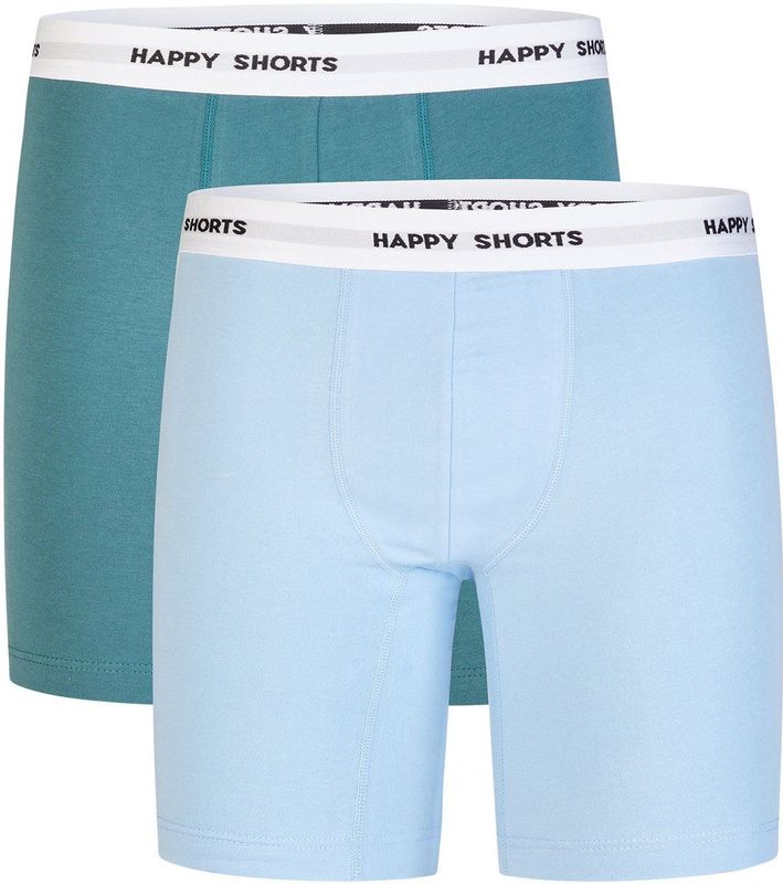 Happy Shorts - Long Boxershorts - Marine - 2er-Pack