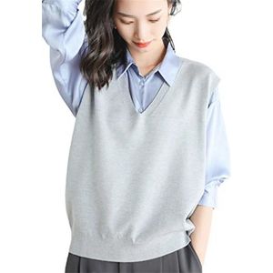 Dames Trui Vesten Herfst Winter Mouwloos Kasjmier V-hals Gebreide Tops