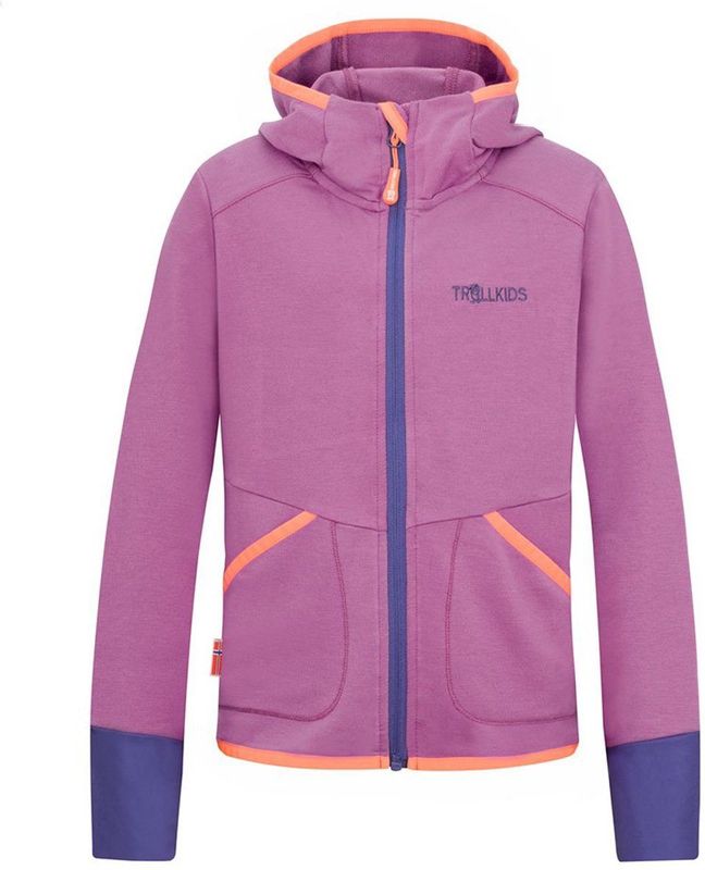 Girls - Saltfjord - Jack - Fleece - Zwart - 57% Polyester, 37% Rayon, 6% Elastaan